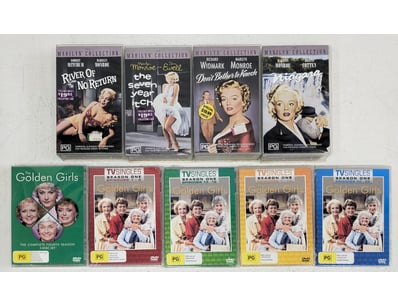 DVD COLLECTION - MARILYN MONROE FILMS AND THE GOLD...