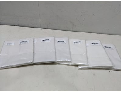 Lot of 6 muslin fabric, color white, 1 meter.

S...