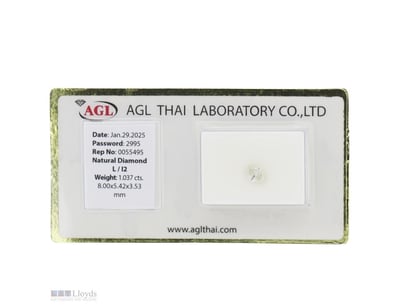 1.037CT CERTIFIED, NATURAL DIAMOND     

Oval Bril...