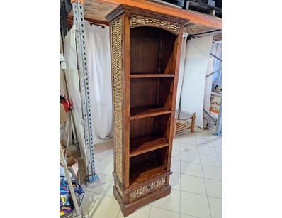 Bookcase, Timber & Rattan Style, Natural Finish 
...