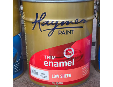 Haymes paint, trim enamel, low sheen, white solven...