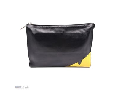 FENDI BLACK/YELLOW LEATHER CLUTCH

Exterior Materi...