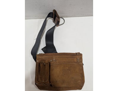 Suede shoulder bag handmade leather carpentry bag ...