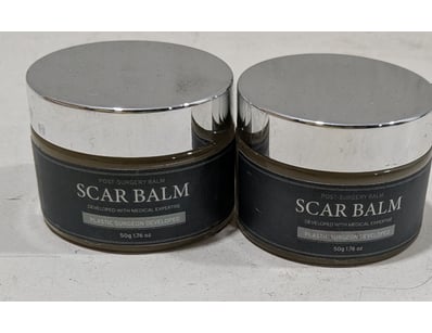 Post-surgery scar balm containers x 2 plastic surg...
