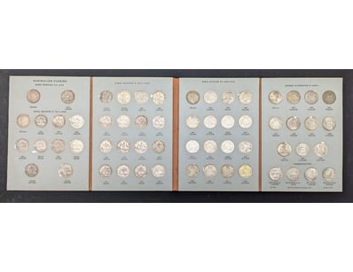 AUSTRALIAN 1910-1963 FULL COIN SET IN COLLECTOR FO...