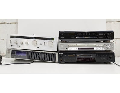 Vintage audio equipment collection comprising mult...