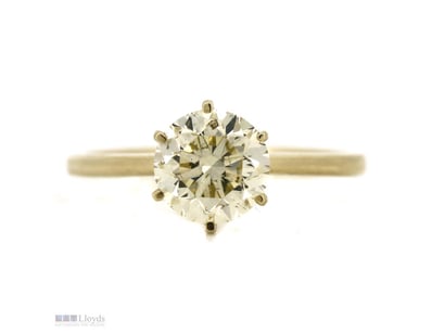 14K YELLOW GOLD, 1.65CT DIAMOND, SOLITAIRE RING.  ...