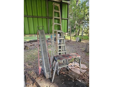 Assorted Tools including Ladders, Ramps & Welding ...