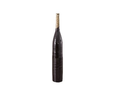 RRP: $255, Robello Bottle Vase Lava Black 155x155x...