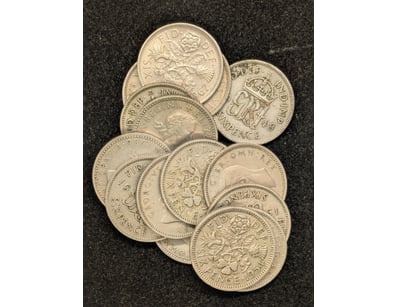 COLLECTION OF UNITED KINGDOM SIXPENCES

Various ...