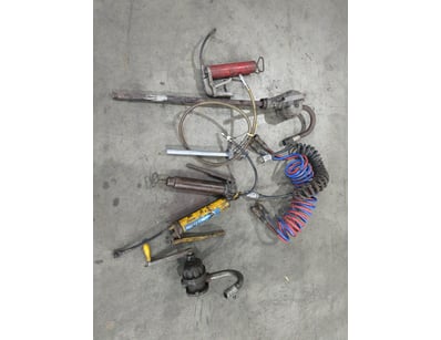 Assorted Items Including, Grease Guns, Drum Pumps ...