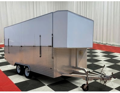 <b>Homemade Enclosed Tandem Axle Party Trailer - W...