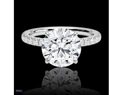 3.72 CARATS PLATINUM PT 950 DIAMOND SOLITAIRE RING...
