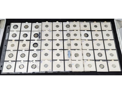AUSTRALIAN THREEPENCE COINS COLLECTION (1918-1964)...