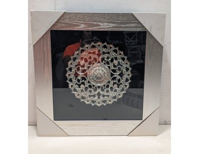 Ornate decorative medallion wall art piece featuri...