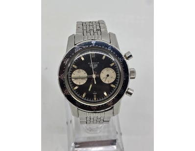 HEUER AUTAVIA CHRONOGRAPH STAINLESS STEEL WATCH, C...