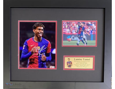 LAMINE YAMAL (BARCELONA FC) PERSOANLLY SIGNED 10" ...