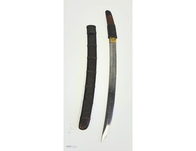 JAPANESE KATANA SWORD ANS WOODEN KATANA TRAINING S...