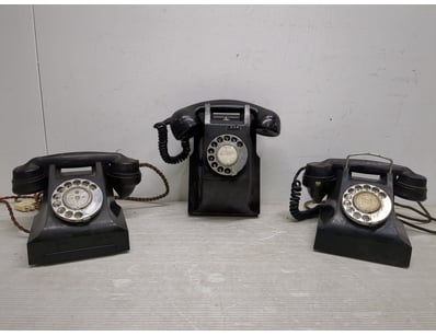 Vintage rotary style telephone collection comprisi...