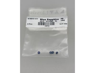 

BLUE SAPPHIRE
QTY X 4

0.31CTS
2.3-2.6MM


99...