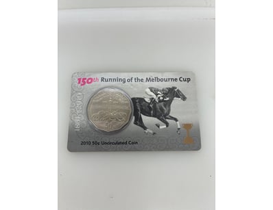 2010 150TH RUNNING OF THE MELBOURNE CUP 50 CENT UN...