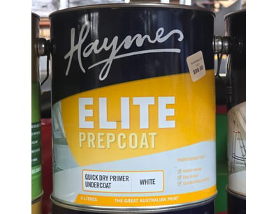 Haymes paint, elite prepcoat, quick dry primer und...