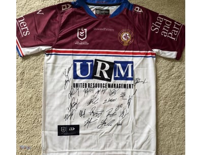 MANLY SEA EAGLES 2026 SQUAD SIGNED JERSEY 

A Manl...
