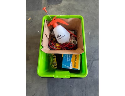 Lot of home and garden items, including calcium ch...