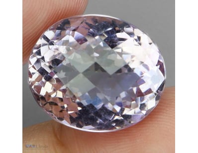 NATURAL 22.10CT OVAL FACET CHECKERBOARD CUT CLEAN ...