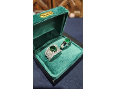 2XPCS 925 STERLING SILVER RINGS WITH CUBIC ZIRCONI...