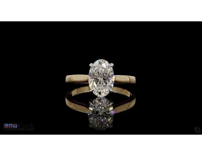 2.02 CT OVAL PRONG SOLITAIRE RING IN 18KT YELLOW G...