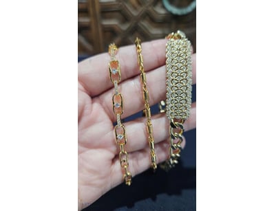3XPCS GOLD PLATED BRACELETS  

Total Item Weight: ...
