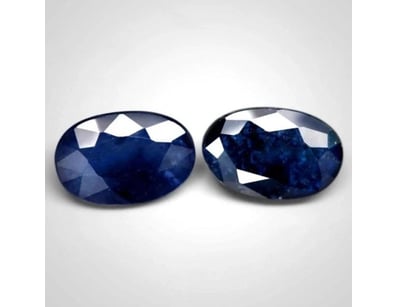 1.38 CARAT DARK BLUE SAPPHIRE PAIR        

Condit...