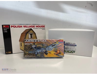 LOT OF THREE PLASTIC MODEL KITS - POLISH VILLAGE H...