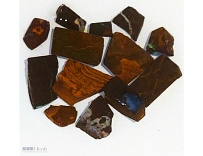 483CT KOROIT WINTON ROUGH AND RUBS OF BOULDER OPAL...