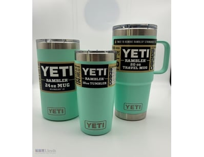 Yeti Rambler 10/20/24oz - Seadfoam 3 Pack -New
