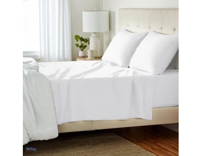 Basics Cotton Jersey 4-Piece Bed Sheet Set (Queen)...