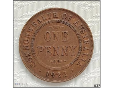 1922 AUSTRALIA KGV ONE PENNY
  



294212+23