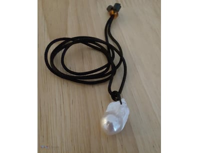 BAROQUE TAIL PENDANT WITH BLACK CORD NECKLACE     ...
