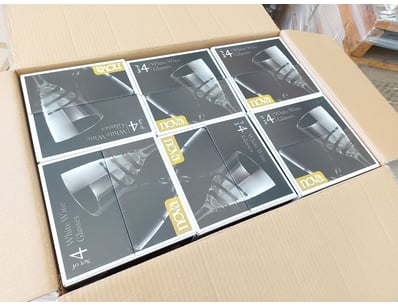 RRP $240 BOX LOT, 6 SETS OF 4 - Nova White Wine Gl...