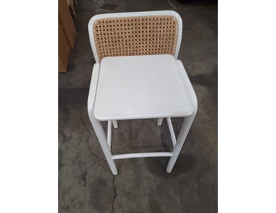 White barstools with Wicker backing

DIMENSIONS:...