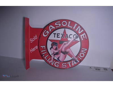 Vintage Styled Wallhung Mancave Décor "Texaco Fill...