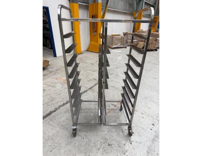 RRP: $1500, CUSTOM 20 TRAY SERVICE TROLLEY,

App...