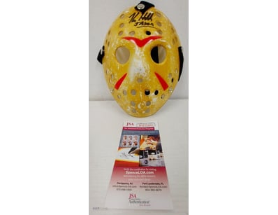 SIGNED JASON HOCKEY MASK FROM FRIDAY THE 13TH

107...