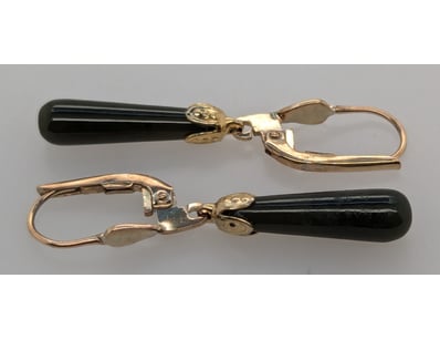 GOLD PLATED NEPHRITE EARRINGS


583010+36


