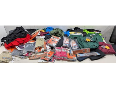 Bulk lot of new and unused clothing and accessorie...