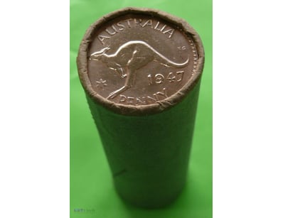ROLL OF KGVI, AUSTRALIAN PENNY, UNKNOWN MIX YEARS,...