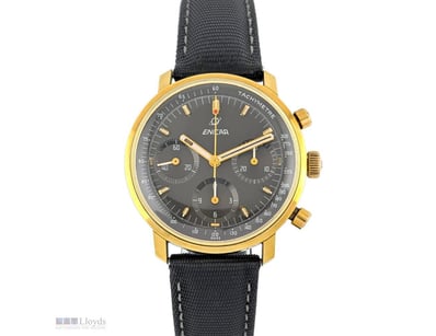 ENICAR 072/003 VALJOUX 72 GOLD-PLATED SLATE DIAL 3...