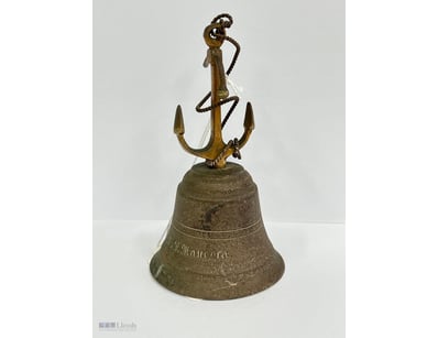 BRASS NAVAL BELL WITH ANCHOR FINIAL

Item Size: He...