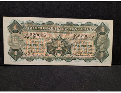 COMMONWEALTH OF AUSTRALIA ONE POUND NOTE, CIRCA 19...